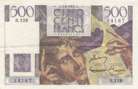 France 500 Francs Chateaubriand - 04-06-1953 Série R.139