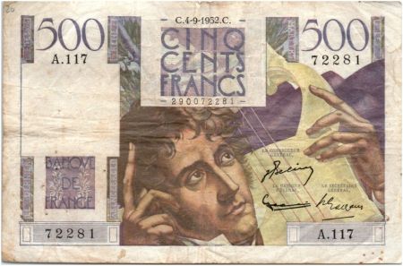 France 500 Francs Chateaubriand - 04-09-1952 Série A.117