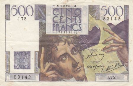 France 500 Francs Chateaubriand - 07-02-1946 Série J.72