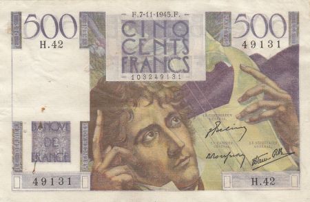 France 500 Francs Chateaubriand - 07-11-1945 Série H.42 - TTB