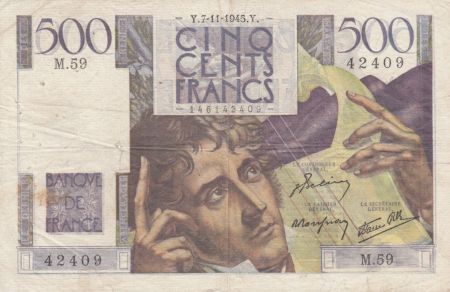 France 500 Francs Chateaubriand - 07-11-1945 Série M.59 - TTB