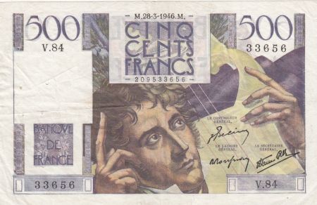 France 500 Francs Chateaubriand - 28-03-1946 Série V.84