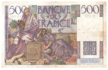France 500 Francs Chateaubriand 02-01-1953 - Série B.138 - TTB