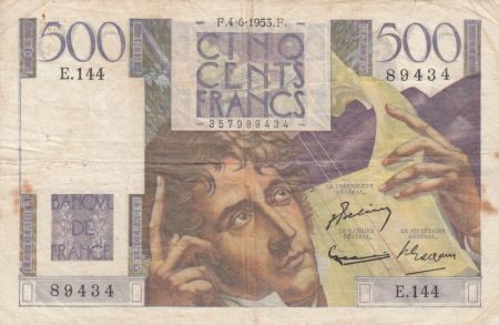 France 500 Francs Chateaubriand 04-06-1953 - Série E.144 - p.TTB