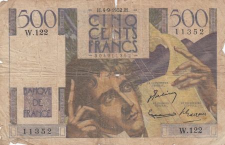 France 500 Francs Chateaubriand 04-09-1952 - Série W.122