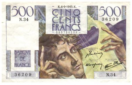 France 500 Francs Chateaubriand 06-09-1945- Série N.34 - TTB
