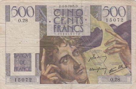 France 500 Francs Chateaubriand 06-09-1945- Série O.28- TB+