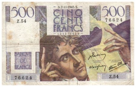 France 500 Francs Chateaubriand 07-11-1945- Série Z.54 - TB+