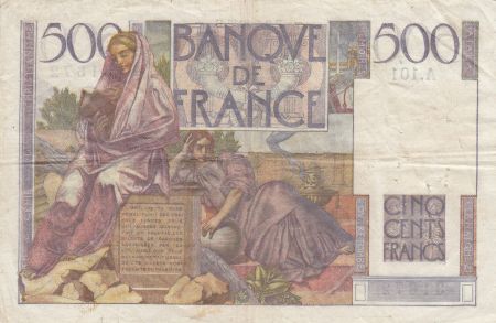 France 500 Francs Chateaubriand 09-01-1947 - Série A.101 - TB+