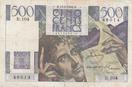 France 500 Francs Chateaubriand 13-05-1948 - Série D.104 - TB