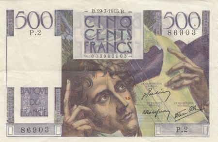 France 500 Francs Chateaubriand 19-07-1945 - Série P.2 - TTB+