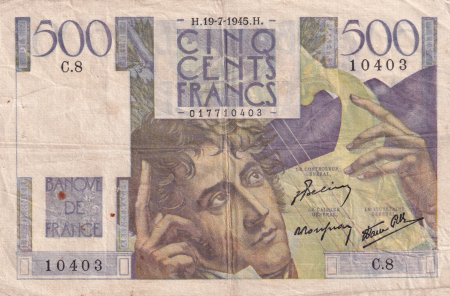 France 500 Francs Chateaubriand 19-07-1945- Série C.8 - TTB