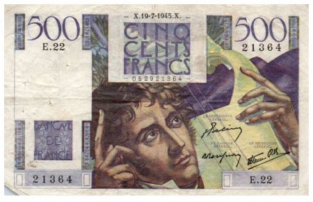 France 500 Francs Chateaubriand 19-07-1945- Série E.22 - PTB