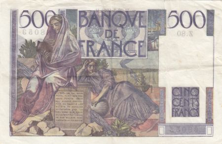 France 500 Francs Chateaubriand 28-03-1946 - Série Z.80 - TTB+