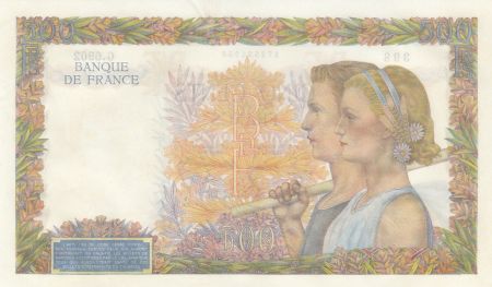 France 500 Francs La Paix - 01-10-1942 Série G.6902 - 2ème ex