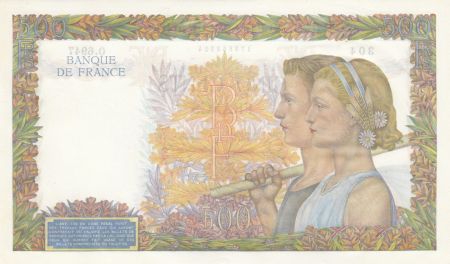 France 500 Francs La Paix - 01-10-1942 Série O.6947 - P.NEUF