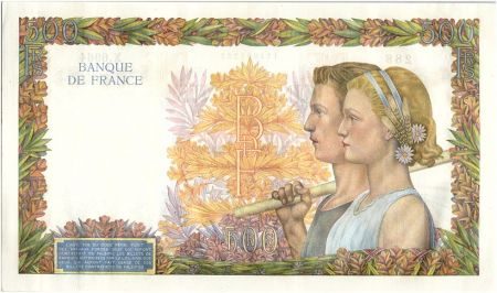 France 500 Francs La Paix - 01-10-1942 Série X.6964-288