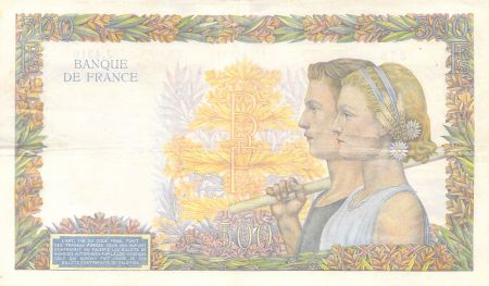 France 500 Francs La Paix - 02-01-1942 Série J.4316 - TTB