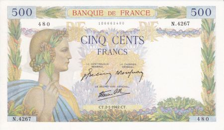 France 500 Francs La Paix - 02-01-1942 Série N.4267