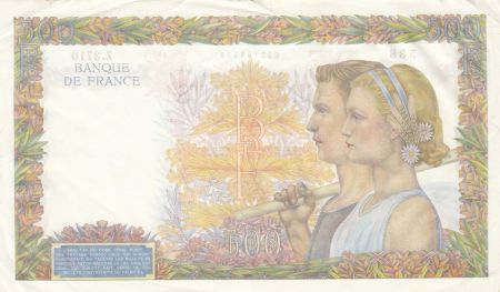 France 500 Francs La Paix - 02-10-1941 Série Z.3710 - TTB