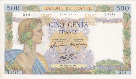 France 500 Francs La Paix - 03-09-1942 Série T.6585