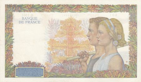 France 500 Francs La Paix - 05-12-1940 Série Q.1501 - TTB+