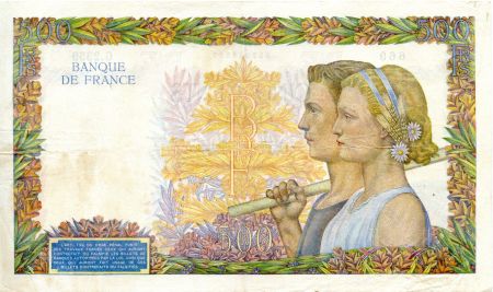France 500 Francs La Paix - 06-02-1941 - Série G.2359 - TTB