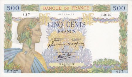 France 500 Francs La Paix - 06-02-1941 Série U.2127