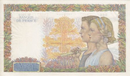 France 500 Francs La Paix - 06-04-1944 Série W.7979 - Rare !