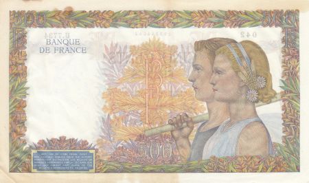 France 500 Francs La Paix - 07-01-1943 - Série U.7734