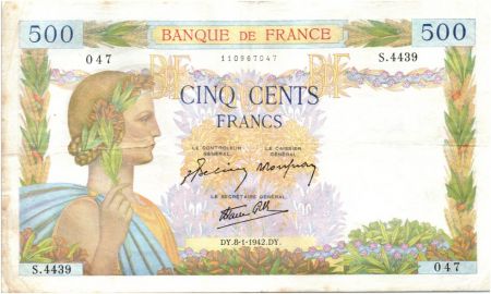 France 500 Francs La Paix - 08-01-1942 Série S.4439
