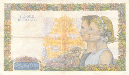 France 500 Francs La Paix - 08-05-1941 Série J.2827 - TTB