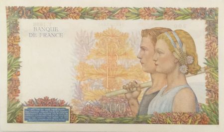 France 500 Francs La Paix - 09-01-1941 Série Y.1808 - TTB+