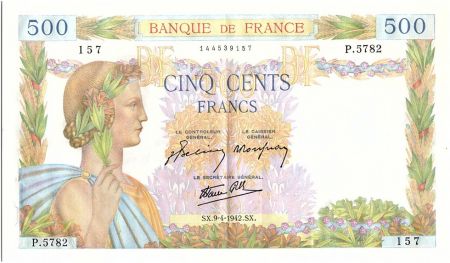 France 500 Francs La Paix - 09-04-1942 Série P.5782-157