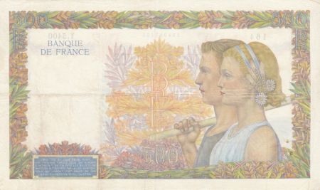 France 500 Francs La Paix - 09-04-1942 Série T.5400 - TTB