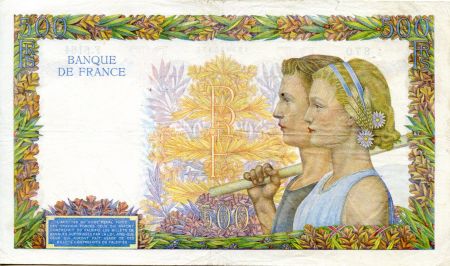 France 500 Francs La Paix - 09-07-1942 - Série F.6164 - TTB