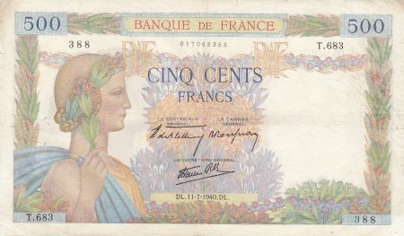 France 500 Francs La Paix - 11-07-1940 Série T.683