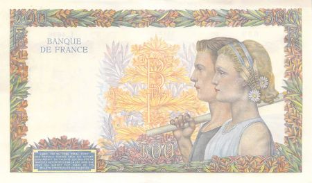 France 500 Francs La Paix - 12-02-1942 Série L.4696-639 - TTB+
