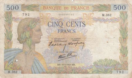 France 500 Francs La Paix - 16-05-1940 Série M.362 - TB