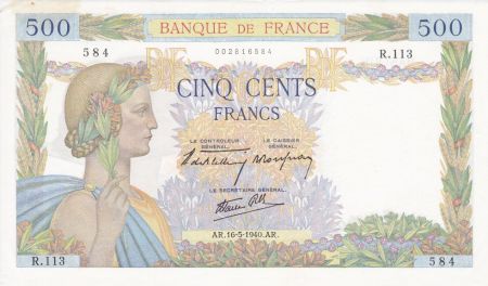 France 500 Francs La Paix - 16-05-1940 Série R.113