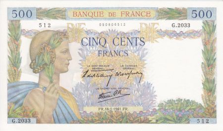 France 500 Francs La Paix - 16-1-1941 - G.2033