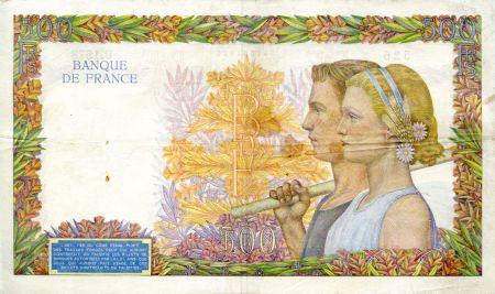 France 500 Francs La Paix - 19-12-1940 - Série U.1678 - TTB