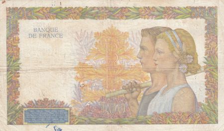 France 500 Francs La Paix - 19-12-1940 Série Q.1654 - TB