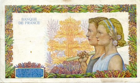 France 500 Francs La Paix - 20-06-1940 - Série Y.501 - TB+