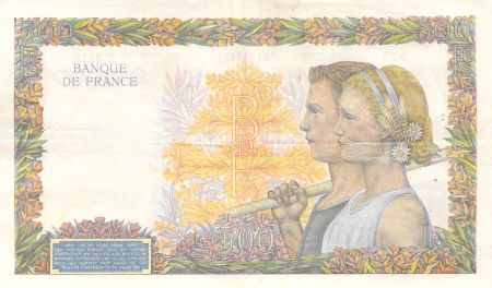 France 500 Francs La Paix - 28-08-1941 Série X.3576 - TTB