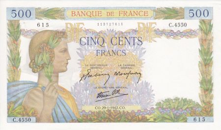 France 500 Francs La Paix - 29-01-1942 Série C.4550