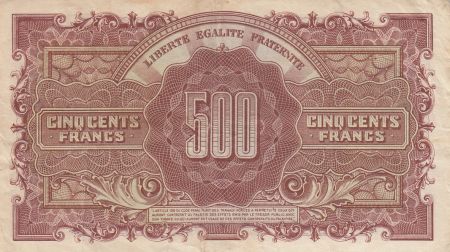 France 500 Francs Marianne - 04-06-1945 Lettre L - Série 31 L