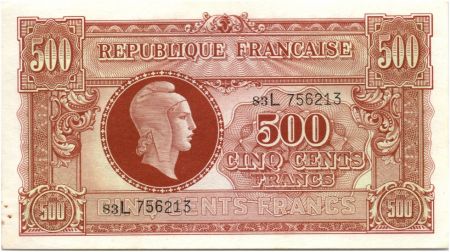 France 500 Francs Marianne - 1945 Lettre L - Série 83 L