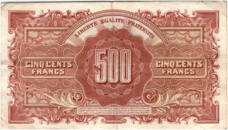 France 500 Francs Marianne - 1945 Lettre M - Série 11 M