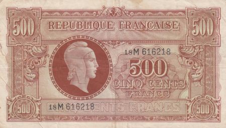 France 500 Francs Marianne - 1945 Lettre M - Série 18 M
